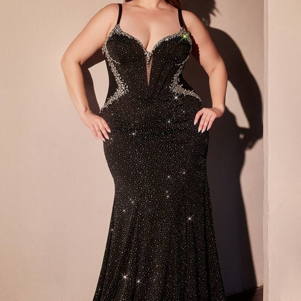Plus size formal dress.Prom party evening long new military ball black tie sequi